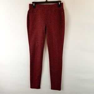 MICHAEL Michael Kors Red and Navy Skinny Pants Stretchy Small